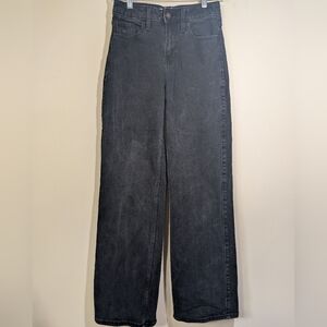 ​Hollister High Rise Baggy Wide Leg Jeans - Faded Black Size 00R